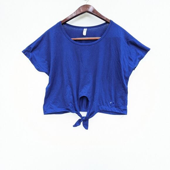 Under Armour Tie Front Crop Top Blue XL - Picture 1 of 7